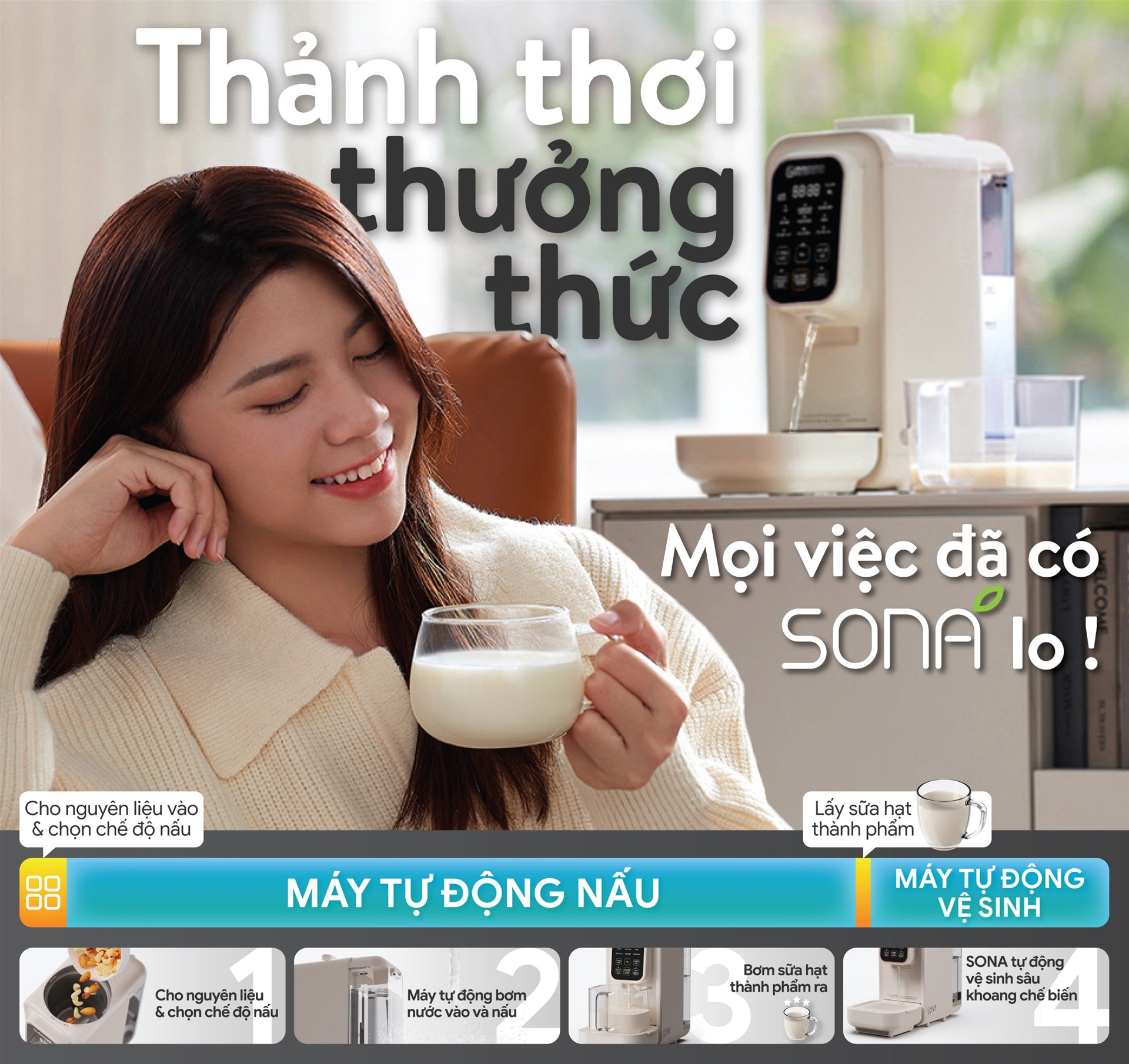 Máy Làm Sữa Hạt Cao Cấp 2Good Sona i8